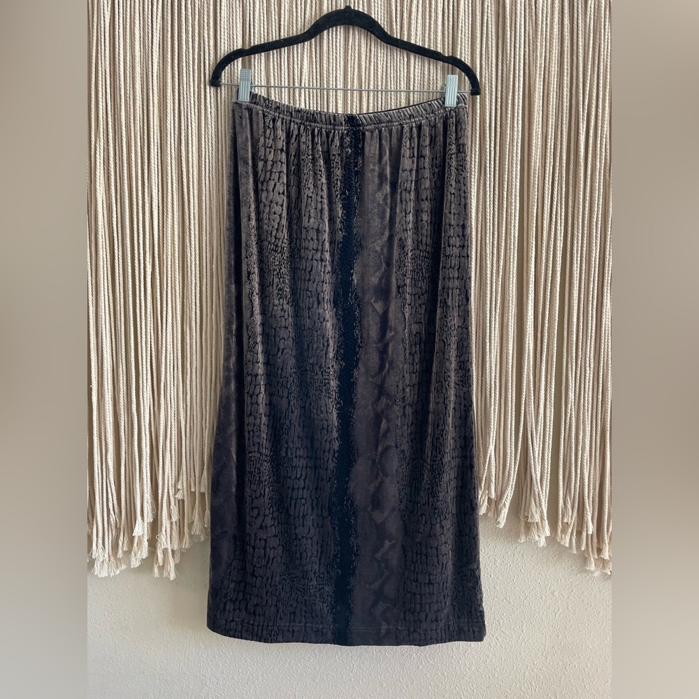 Snakeskin Print Skirt